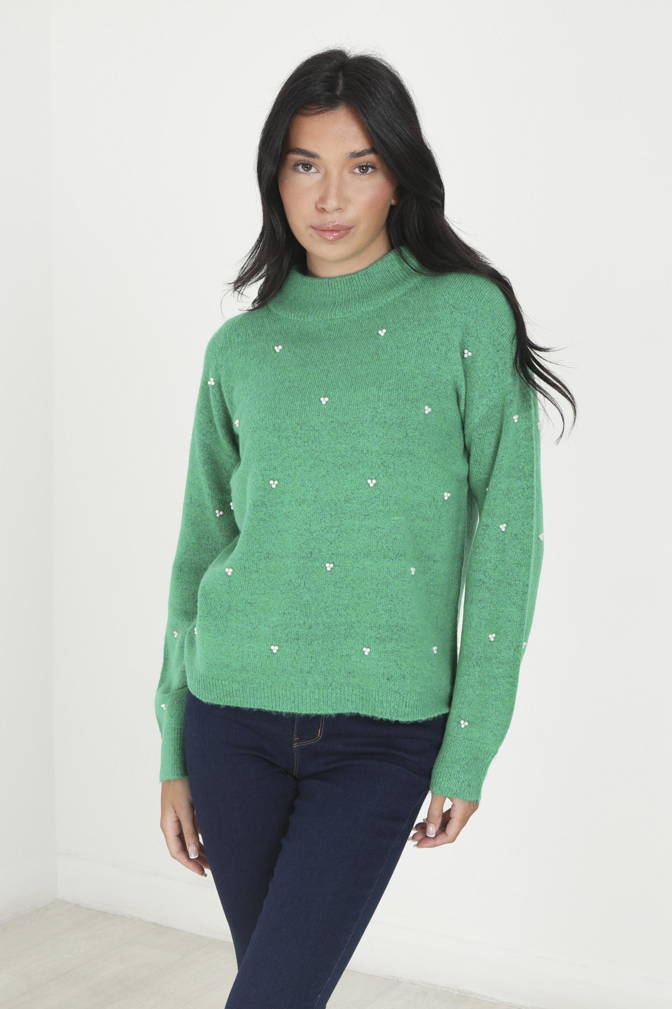 Jersey Knitwear BRIGHT GREEN BZZ013 Ballentynes Fashion Central