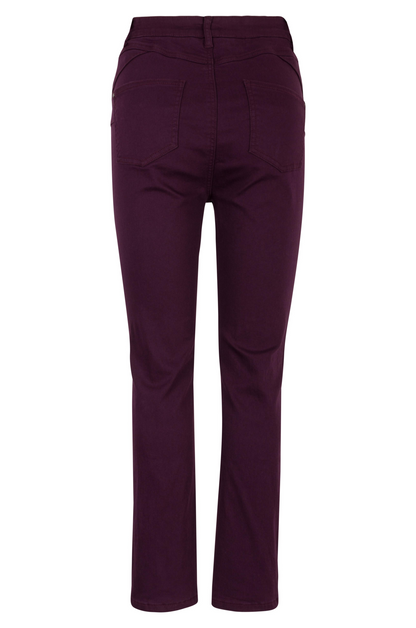 Coloured Denim Short Jeans | DEEP PLUM | 6909ZZ – Ballentynes Fashion ...