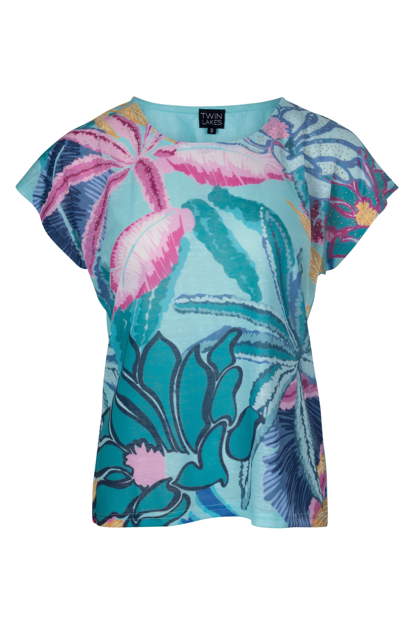 6797A1|AQUA PINK TROPICS