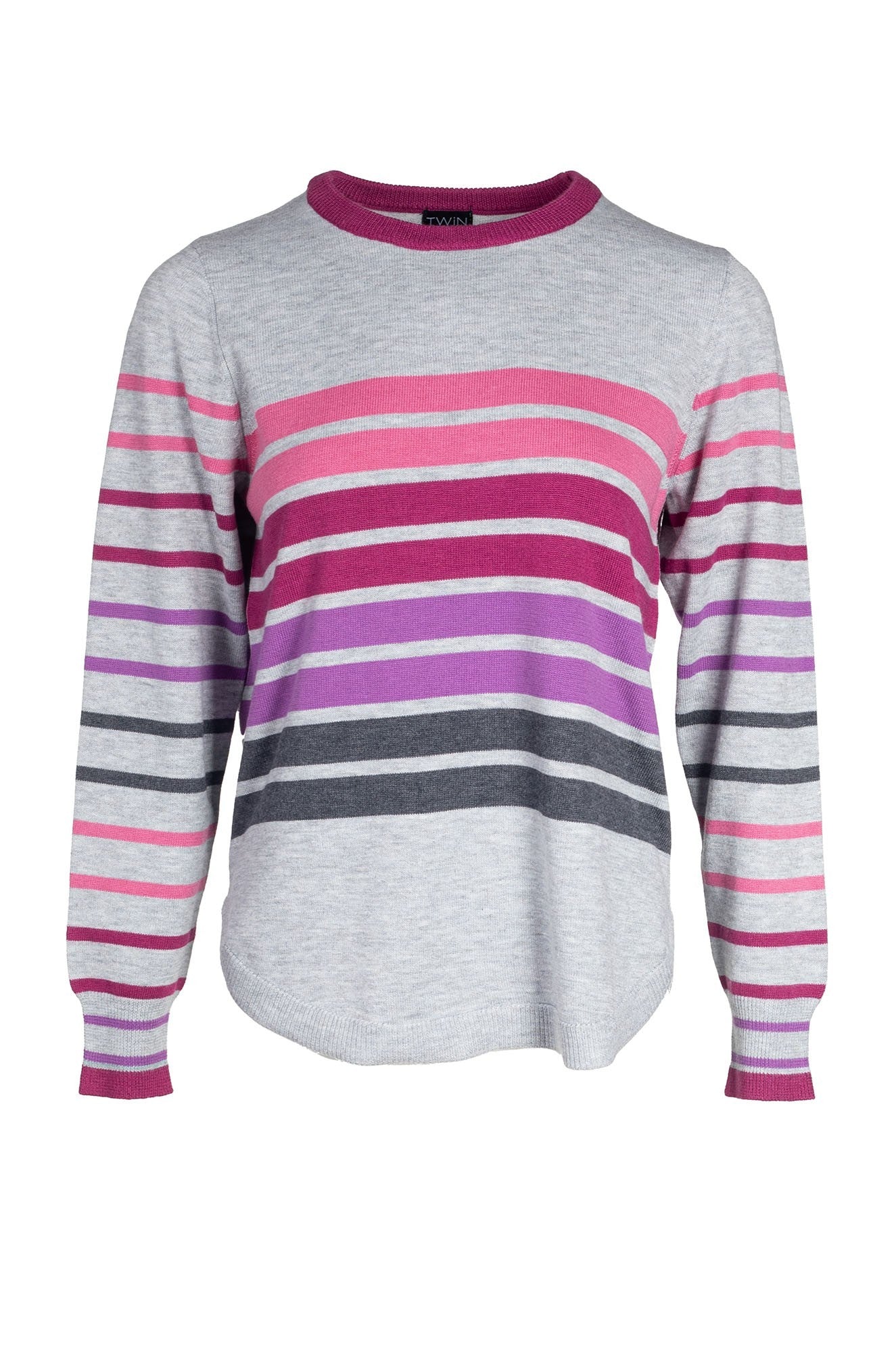 6317B1|SILVER PINK STRIPES