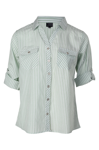 6162A1|SOFT SAGE STRIPE