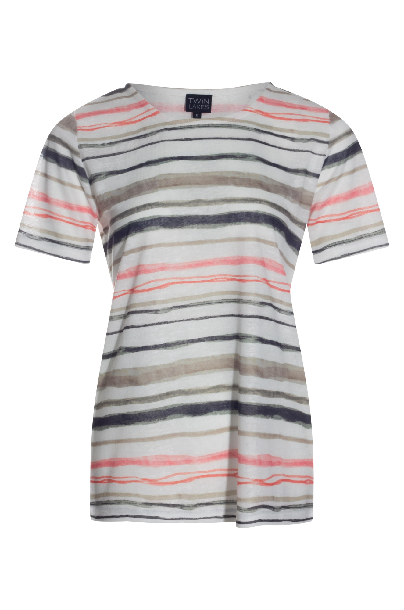 6791AR|CORAL OLIVE STRIPE