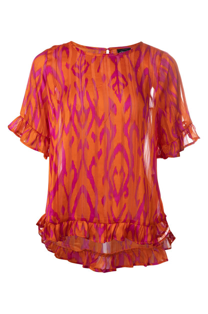 7124A1|PINK ORANGE ABSTRACT