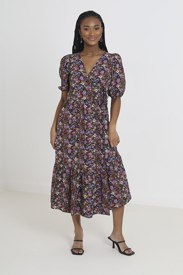 Dress | Lilac Orange Floral | BYY010 – Ballentynes Fashion Central