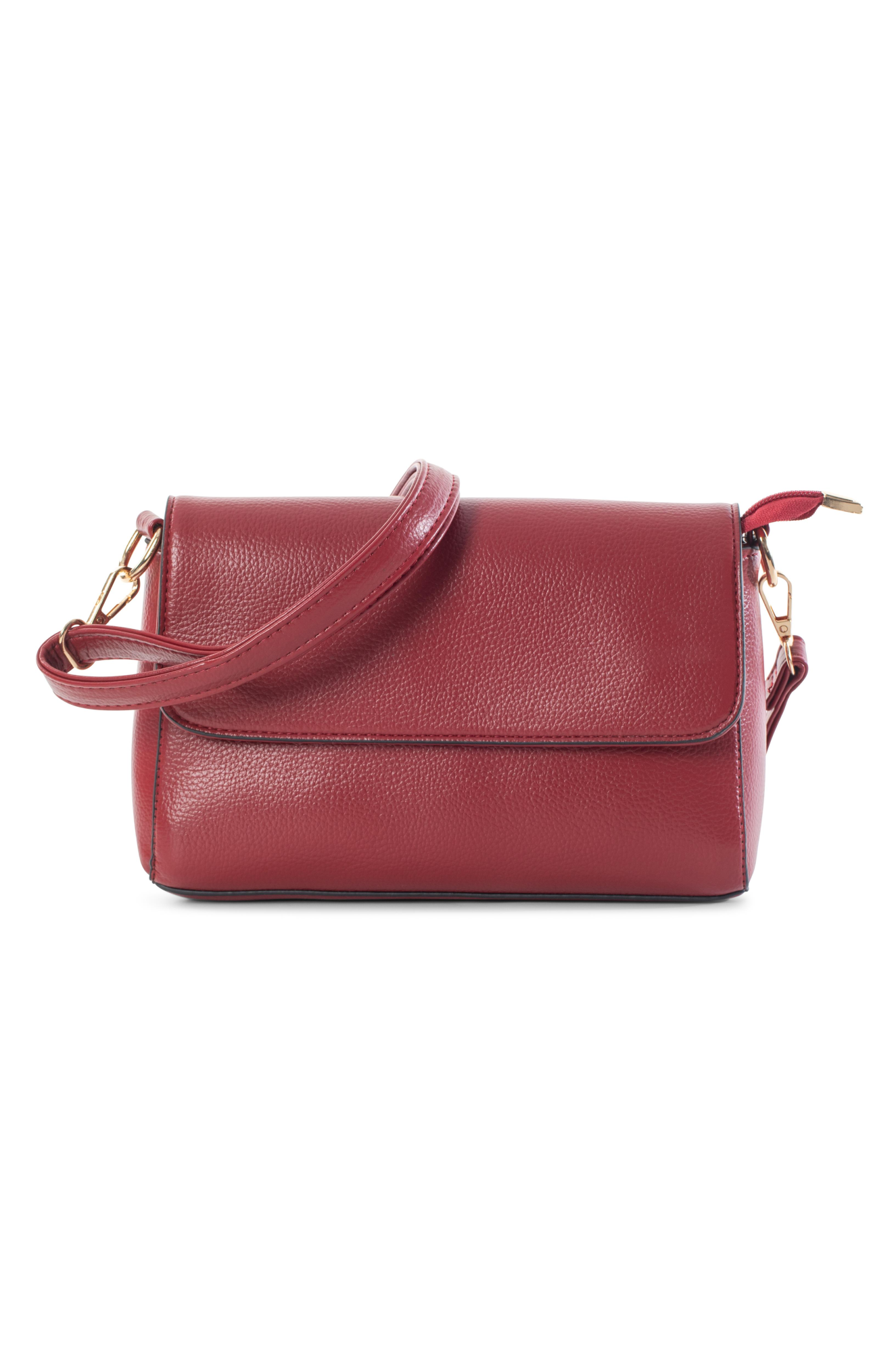 Faux Leather Handbag | DARK RED | 0573ZZ – Ballentynes Fashion Central